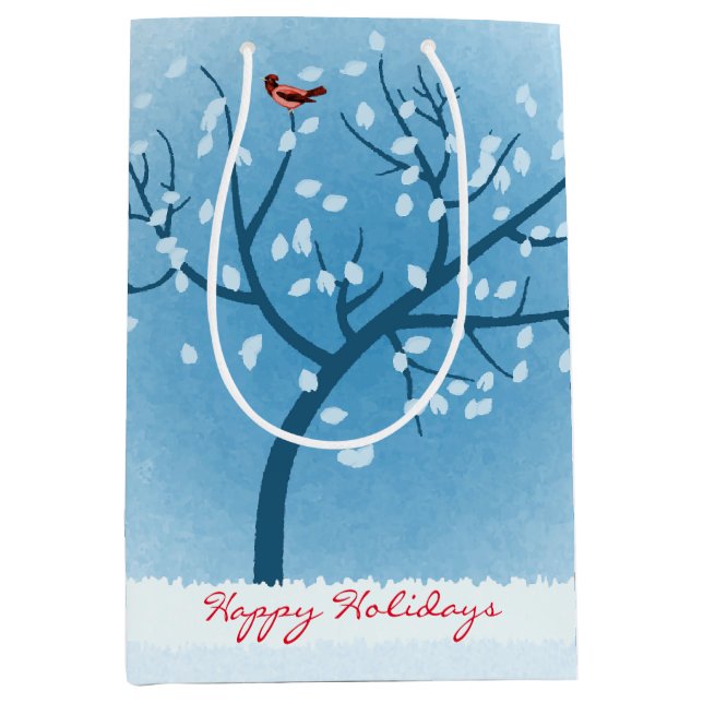 Bolsa de regalo de vacaciones de árbol de nieve (Anverso)