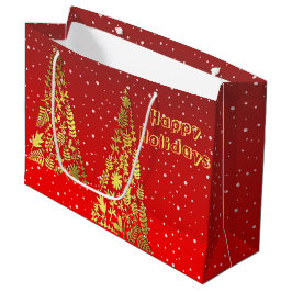 Bolsa de regalo de vacaciones de brillantes árbole