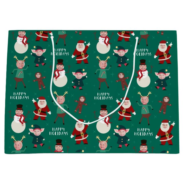 Bolsa de regalo de vacaciones de fotografía famili (Anverso)