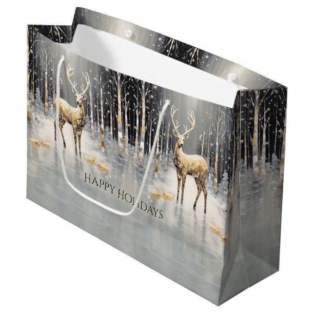 Bolsa de regalo de vacaciones de renos para Navida (Angulo Anverso)