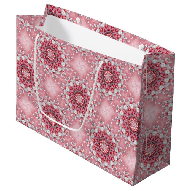 Bolsa de regalo de vacaciones decorativa rosa (Angulo Anverso)
