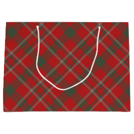 Bolsa de regalo de vacaciones Red Green Plaid