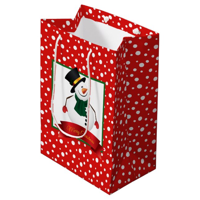 Bolsa de regalo de vacaciones-Snowman (Angulo Anverso)
