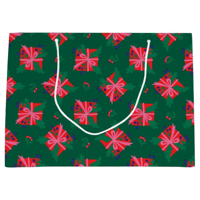 Bolsa de regalo de vacaciones verdes (Anverso)