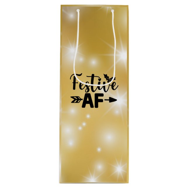 Bolsa de regalo de vino AF festivo (Anverso)