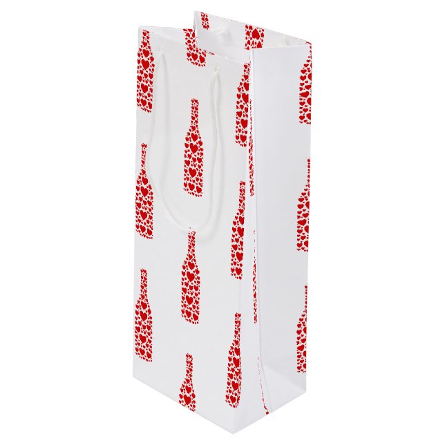 Bolsa de regalo de vino Amor Embotellado (Angulo Anverso)
