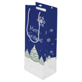 Bolsa de regalo de vino azul para árbol de Navidad