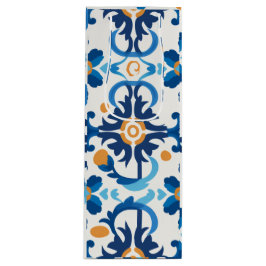 Bolsa de regalo de vino azul y marrón