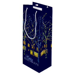 Bolsa de regalo de vino brillante para las luces d