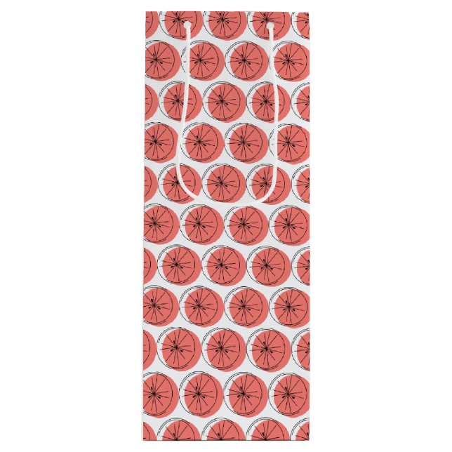 Bolsa de regalo de vino Citrus Pink Multi (Anverso)