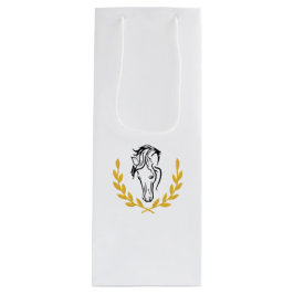 Bolsa de regalo de vino con caballo ecuestre elega