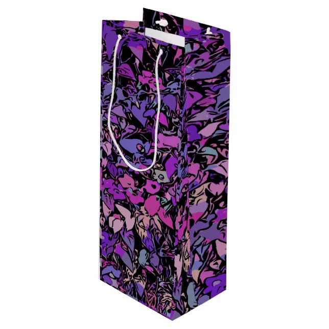 Bolsa de Regalo de Vino de Arte Abstracto (Angulo Anverso)
