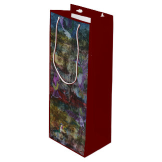 Bolsa de regalo de vino de colibríes en vuelo