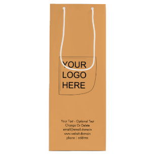 Bolsa de regalo de vino de color naranja suave - C