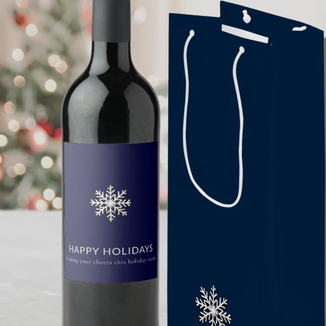 Bolsa de regalo de vino de copo de nieve (Subido por el creador)