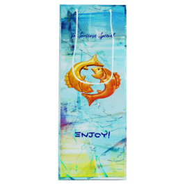 Bolsa de regalo de vino de cumpleaños de Pisces