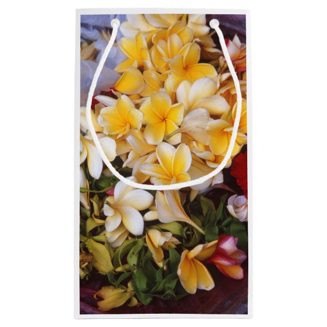 Bolsa de regalo de vino de flores amarillas (Reverso)