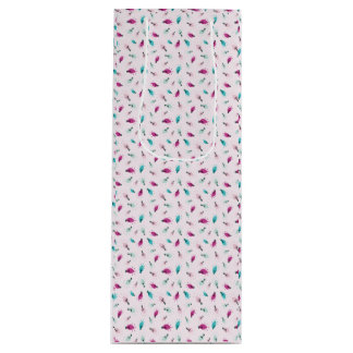 Bolsa de regalo de vino de guijarros rosados