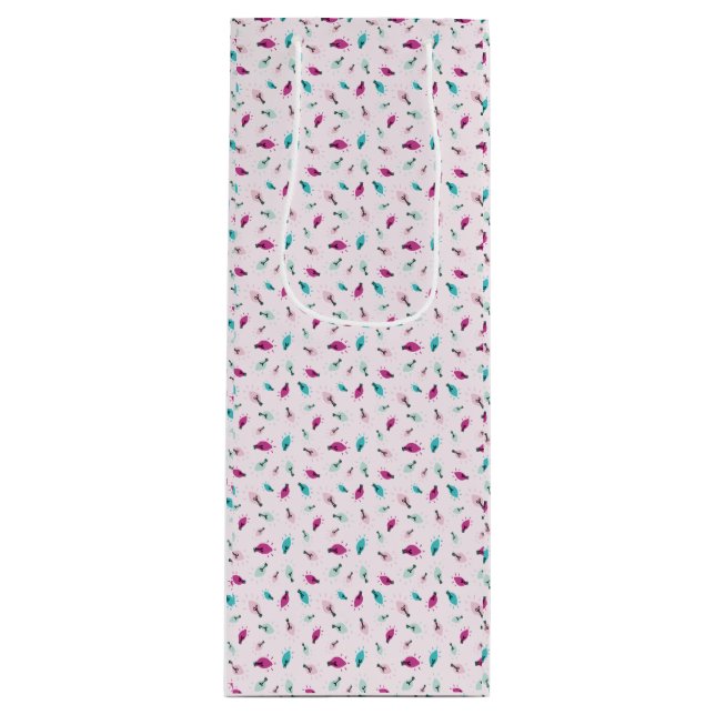 Bolsa de regalo de vino de guijarros rosados (Anverso)