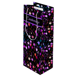 Bolsa de regalo de vino de los globos y las estrel