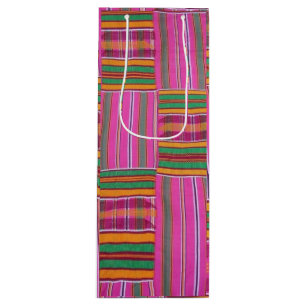 Bolsa de regalo de vino de patrón africano