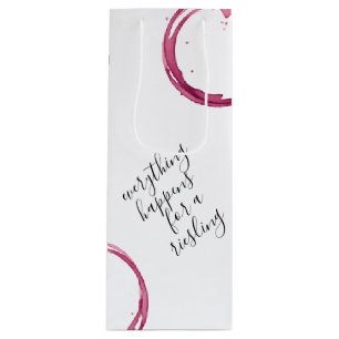 Bolsa de regalo de vino de Pun blanca divertida