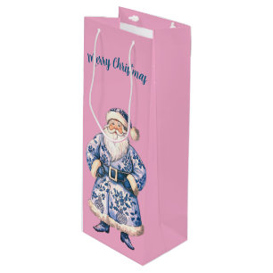 Bolsa de regalo de vino de Santa