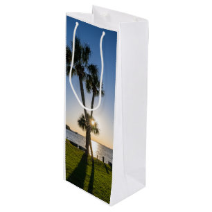Bolsa de regalo de vino de silueta para tijeras de