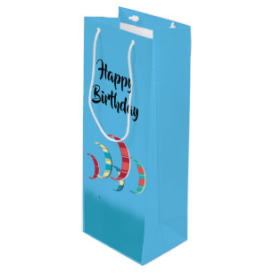 Bolsa de regalo de vino de surf de kite azul