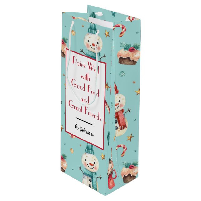 Bolsa de regalo de vino de vacaciones para hombres (Angulo Anverso)