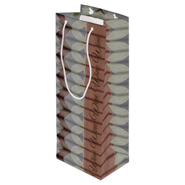 Bolsa de regalo de vino diseñada para acuarelas (Angulo reverso)