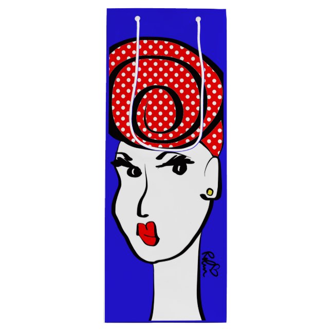 Bolsa de regalo de vino divino Dotty (Anverso)