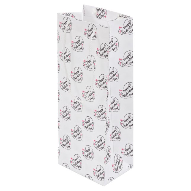 Bolsa de regalo de vino el día de San Valentín (Angulo reverso)