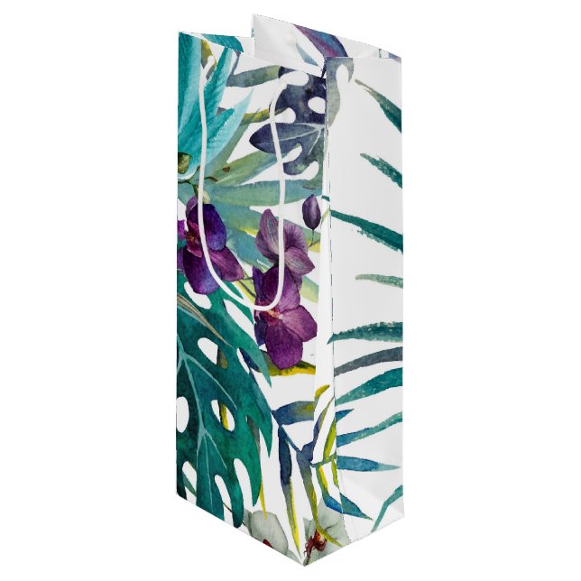 Bolsa de regalo de vino - Huerto tropical (Angulo Anverso)