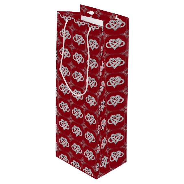 Bolsa de regalo de vino Infinity Heart (Angulo Anverso)