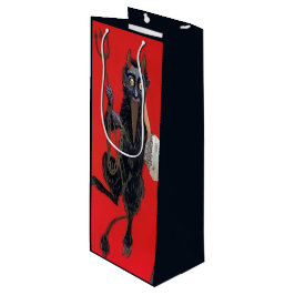 Bolsa de regalo de vino Krampus atrapada