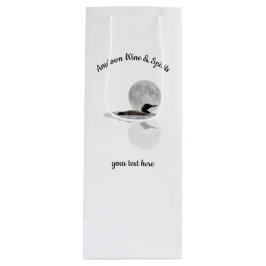 Bolsa de regalo de vino Loon bajo luna llena