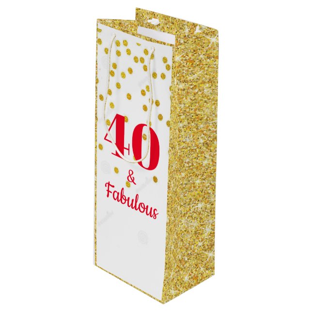 Bolsa de regalo de vino - Milestone Gold (Angulo Anverso)