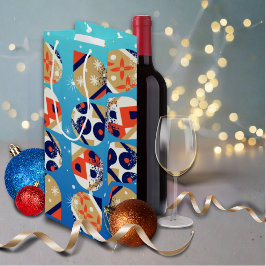 Bolsa de regalo de vino Navidad moderna y audaz