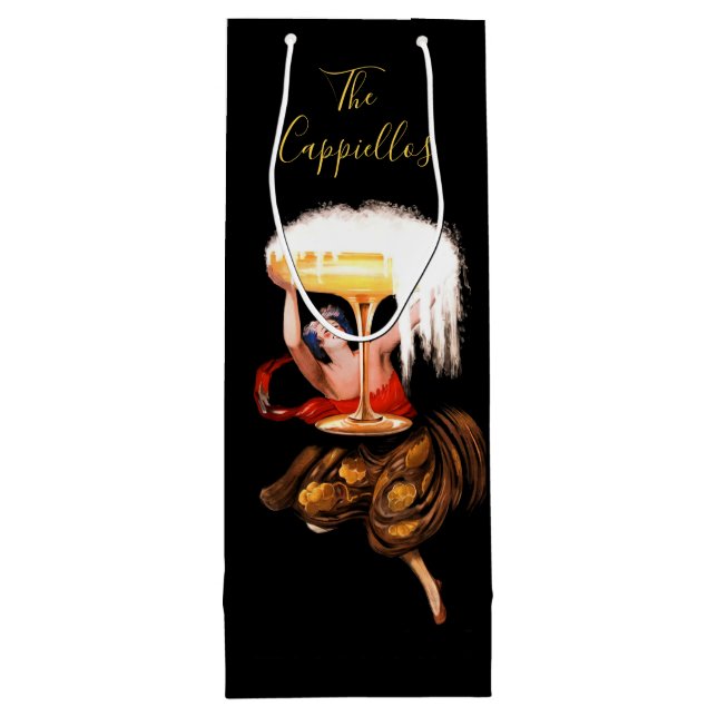 Bolsa de regalo de vino para brindis de champán (Reverso)