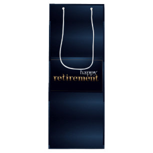 Bolsa de regalo de vino para jubilación feliz