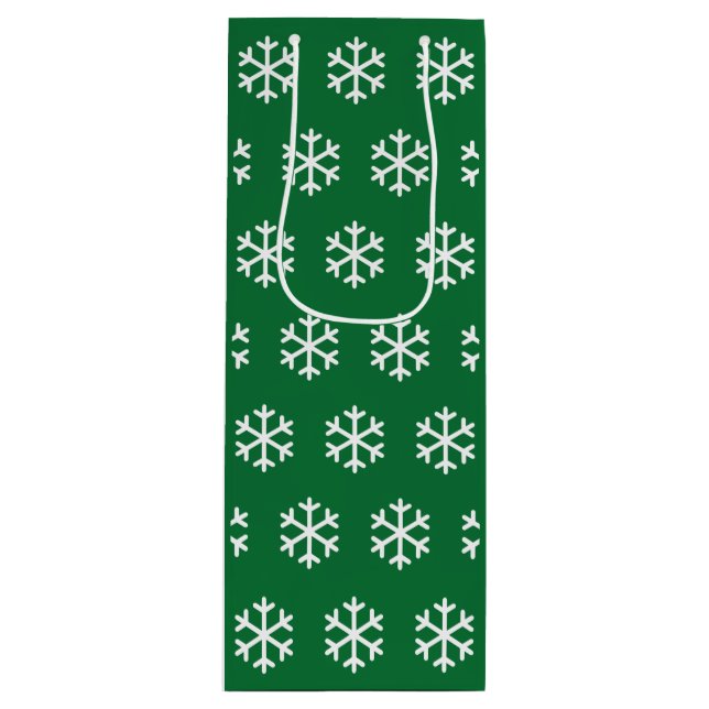 Bolsa de regalo de vino para Navidades verdes copo (Anverso)