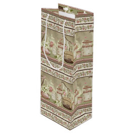 Bolsa de regalo de vino para Rosas y té de bolsita