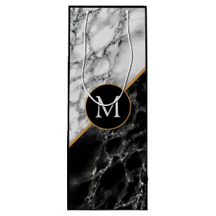 Bolsa de regalo de vino personalizada con monogram