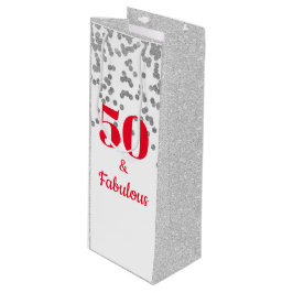 Bolsa de regalo de vino - Plata de hito