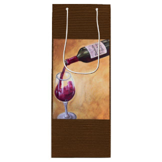 Bolsa de regalo de Vino Pour - Elegante botella y