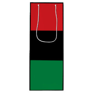 Bolsa de regalo de vino rojo negro y verde