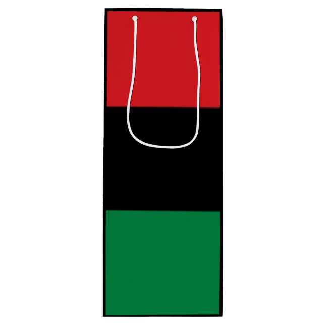 Bolsa de regalo de vino rojo negro y verde (Anverso)