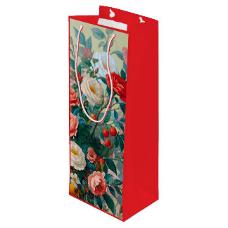 Bolsa de regalo de vino Rosa & Romance