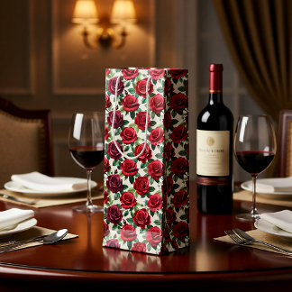 Bolsa de regalo de vino Rosas Románticas